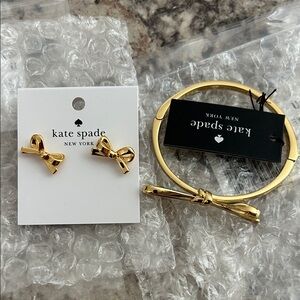 Kate Spade Gold Bow Jewelry Set